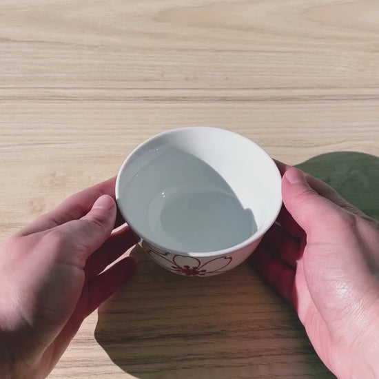 Red Sakura Tea Cup